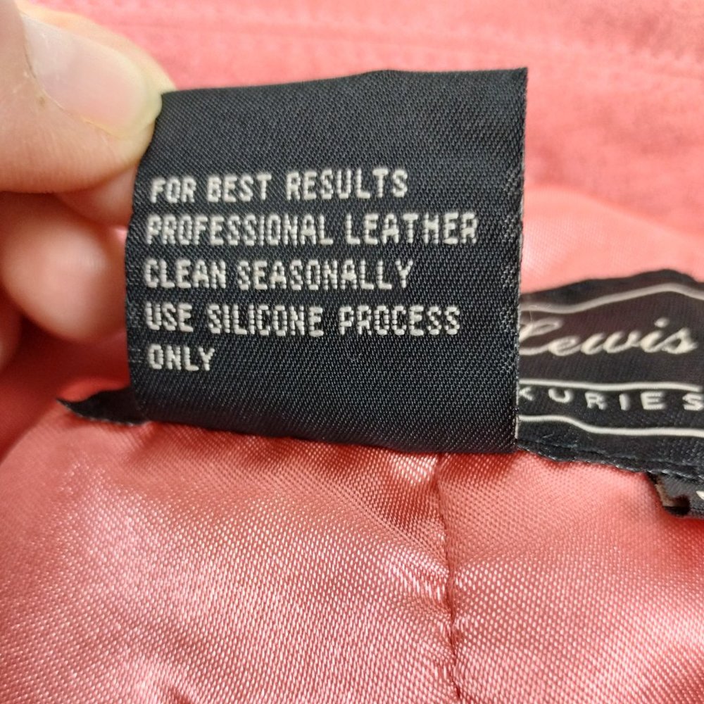 Jerry Lewis 100% Genuine Leathar Jacket Women's Quilted Pink Suede Sz Med - Picture 11 of 16